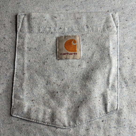 Carhartt Sky Blue Tee with Pocket - Picture 2 of 3